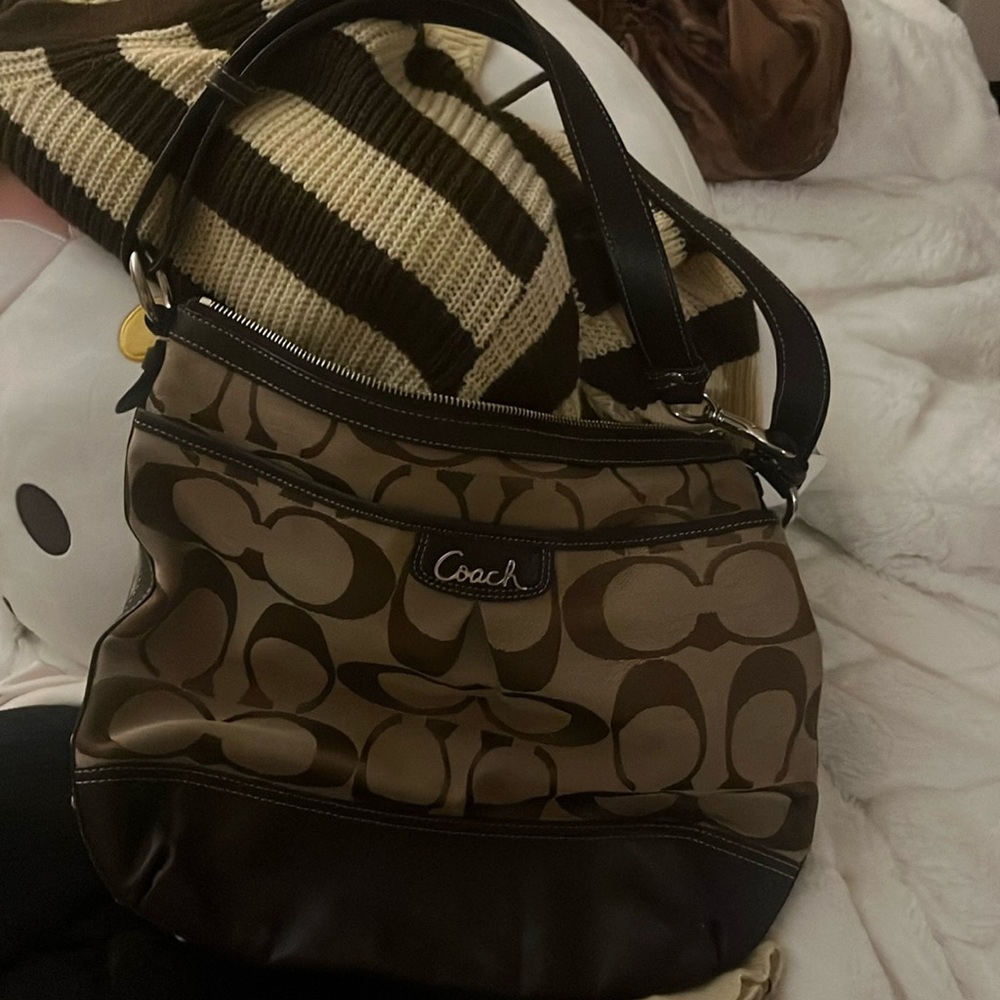brown coach bag